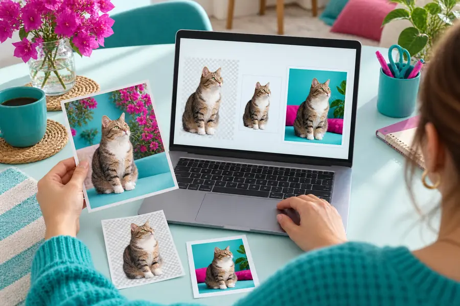 Espace de travail pour apprendre à retoucher des images en ligne